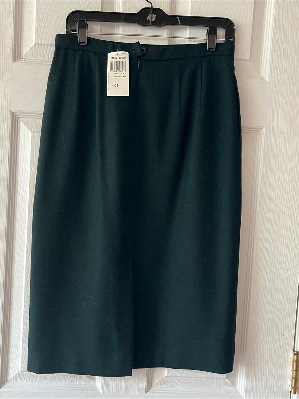 Pendleton Deep Forest Green Collarless Wool Blazer Sz 10 & Matching Skirt Sz 8 - Picture 6 of 6